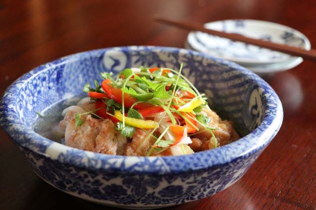 濃醇だしで野菜たっぷり鶏肉の南蛮漬け