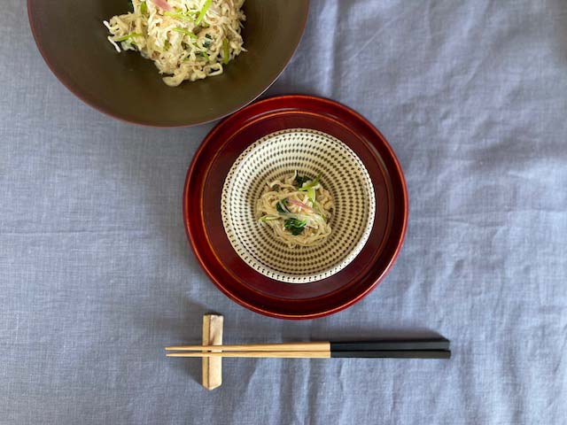 切干大根と梅酢の出汁酢和え