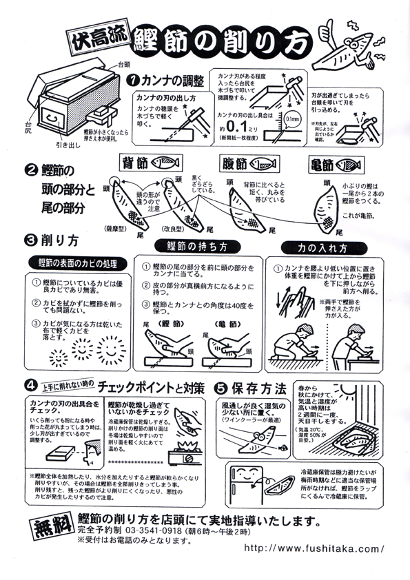 鰹節の削り方