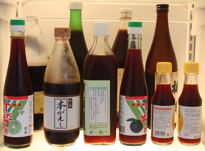 お手製ポン酢は冷蔵庫で寝かせています