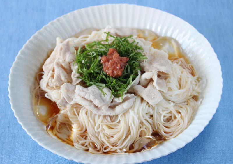 豚しゃぶ梅そうめん