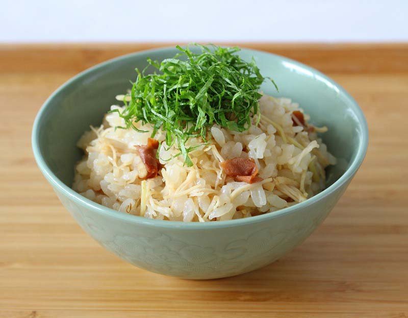 帆立と梅干のご飯